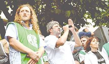 Pacagnini habla en el acto de estatales bonaerenses